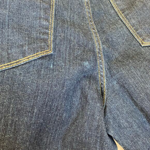 Eddie Bauer Sz 16 Tall Slightly Curvy Bootcut Jeans Dark Wash Stretchy Casual - Picture 14 of 16